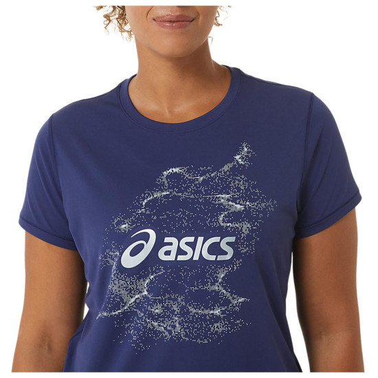 Asics Γυναικεία κοντομάνικη μπλούζα Nagino Graphic Run SS Top